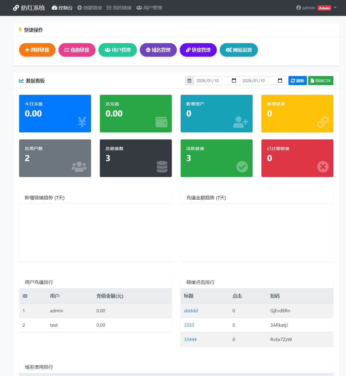 强大的管理后台